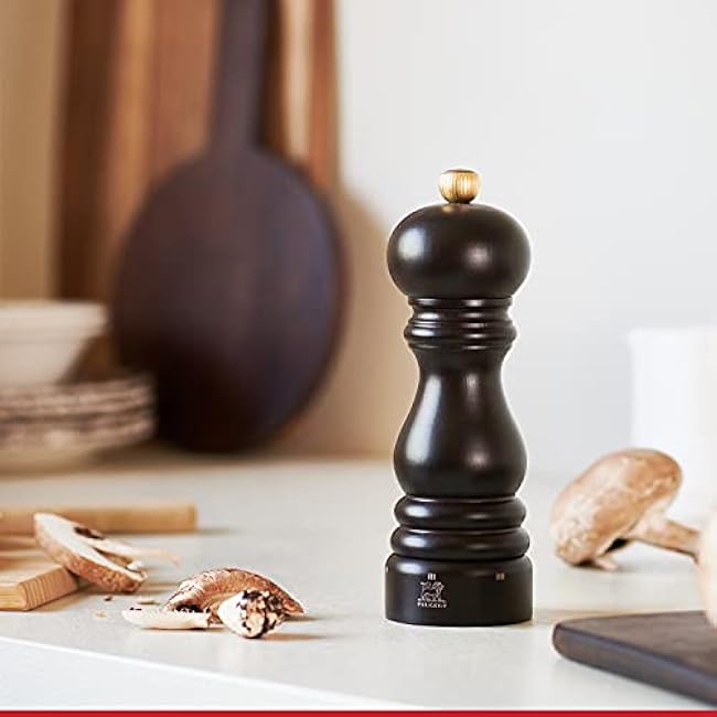 Peugeot Paris u'Select Manual Salt Mill - Adjustable Grinder - Beechwood, Chocolate