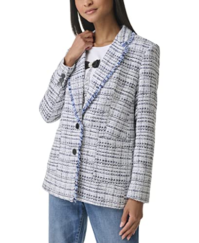 Karl Lagerfeld Paris Women's Tweed Long Sleeve Everyday Fashion Sport Jacket3