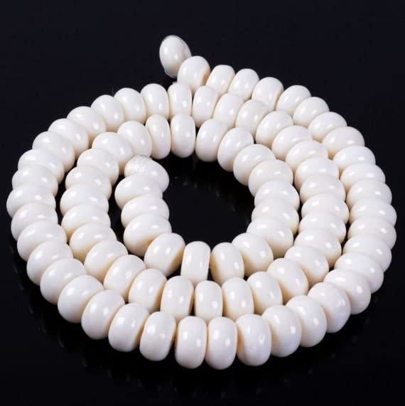 Perles en os LKBEADS 0478 8mm pour remplacer le plastique par des matières naturelles sur vos bijoux