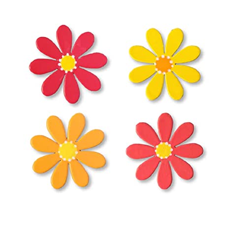 Set de 4 imanes decorativos flor Roeda Brighten Your Life miniatura 1