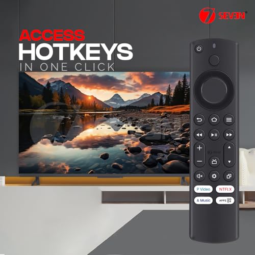 Image of 7SEVEN Compatible with Onida tv Remote Suitable for Fire OS 4k UHD Television 32 40 43 50 55 58 inches DLED ELED Onida fire tv Remote - No Alexa Feature or Voice Command