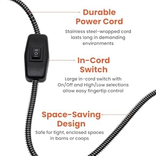Cozy Products CL Cozy Safe Chicken Coop Heater 200 Watts Safer Than Brooder Lamps, One Size, Black