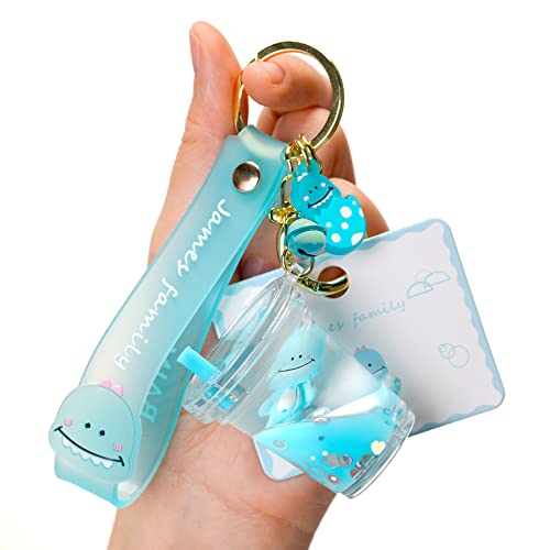 YOU WIZV Cute Keychain, Kawaii Backpack Liquid Floating Anime Accessories Keychain for Girls, Women, Daughters, Sister