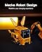GravaStar 65W Charger, Alpha65 Robot Fast GaN Charger Block, 3-Port Fast Power Adapter, Foldable Compact for Travle, Used for iPhone, MacBook, iPad, Galaxy S23/S24, Steam Deck (65W, Yellow)