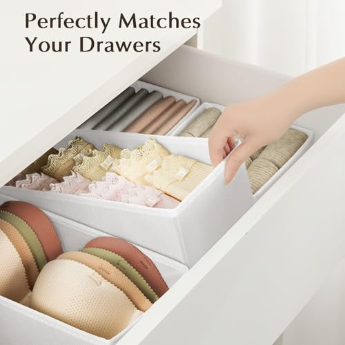 DIMJ-Drawer-Organizers-Set-of-4-Fabric-Closet-Organizers-and-Storage-Drawer-Dividers-for-Baby-Clothes-Socks-Belt-Tie-White