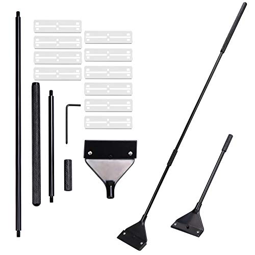 Coolty 66cm Raspadores de Algas, Acuario de Vidrio Cuchilla Rascadora,Limpiar de rascador de Algas con 10pcs Reemplazo de Acero Inoxidable Hojas