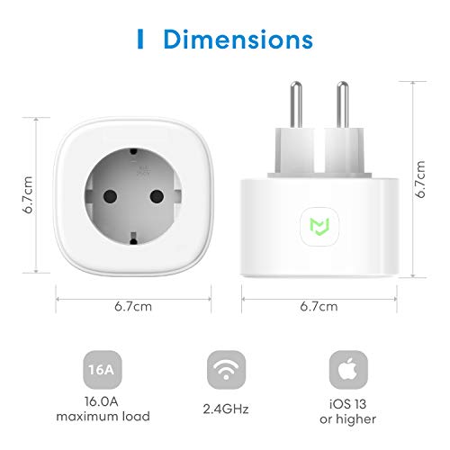 meross MSS210HKEU Smart Plug, wifi-stopcontact, compatibel met Siri, Alexa, Google Assistant en SmartThings, geen hub… - Image 8