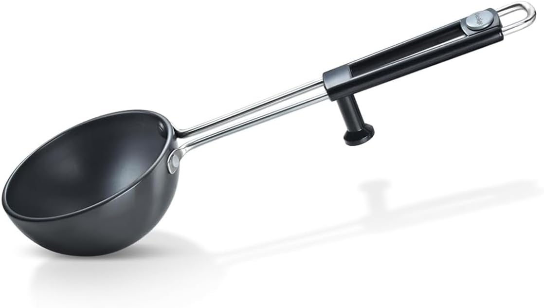 Hard Anodised Tadka Pan 10 cm | Stay Cool Handle | Built-in Stand | Metal Spoon Friendly | Base Thickness 3 mm | 2Y Warranty | ISI Certified