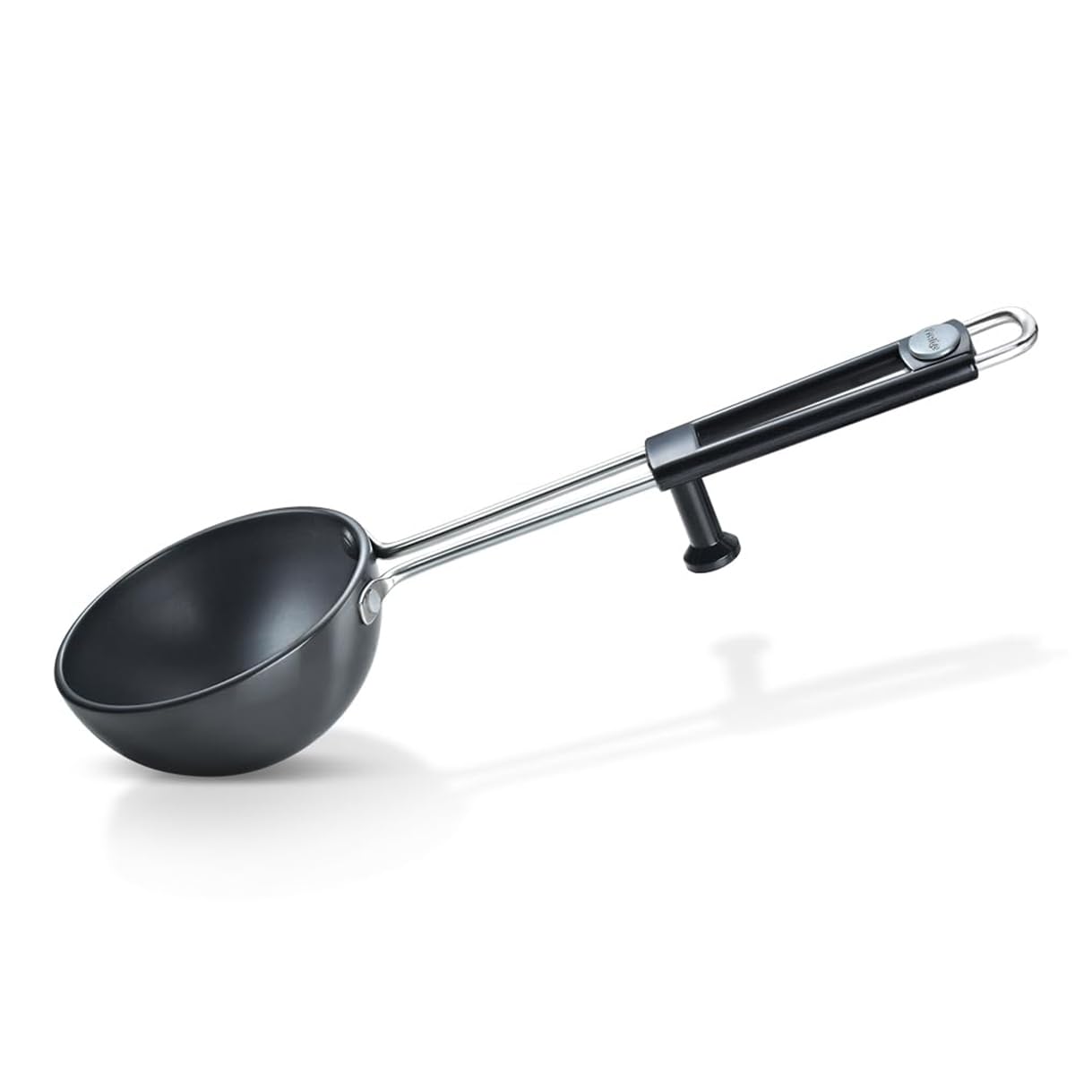 Prestige Hard Anodised Tadka Pan 10 cm | Stay Cool Handle | Built-in Stand | Metal Spoon Friendly | Base Thickness 3 mm | 2Y Warranty | ISI Certified