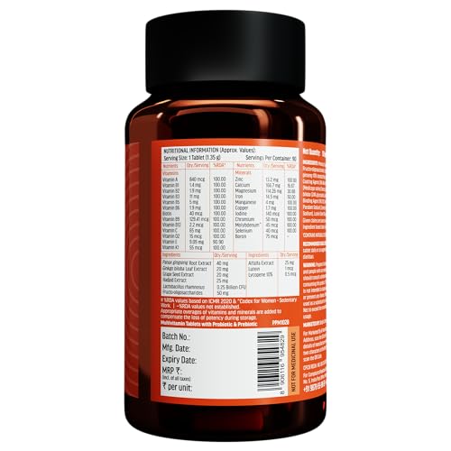 hk vitals Fish Oil and Multivitamin Plus Probiotics (90 Tablets Each) Combo Pack | 1000mg Omega 3 with 180mg EPA & 120mg DHA | Enhances Energy, Immunity & Joints Health