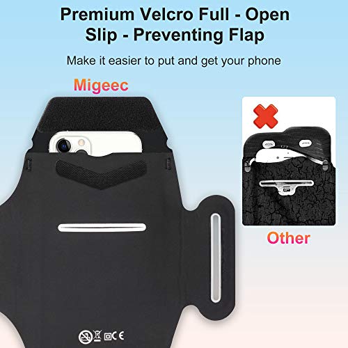 Migeec Phone Holder For Hand Waterproof Running Armband Phone Holder For Running With Card Slot For Iphone 14 Pro Max /13 / 12 Pro Max/12/11/Xr/Xs/X/8/7 Plus Android Up To 6.5 Inch #TOP2