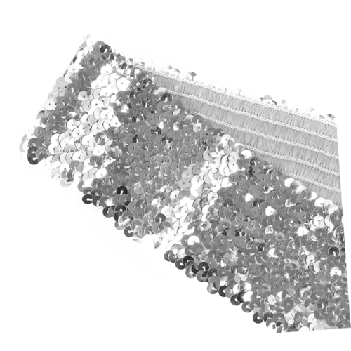 PartyKindom 2Pcs Sparkly Wide Elastic Sequin Belt for Women Shiny Waistband for Dresses Dance Performances Halloween Carnival Party Decoration3