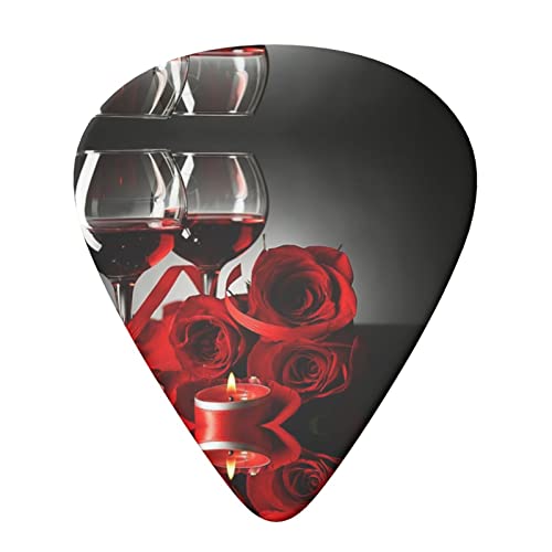 Ensemble de 6 médiators de guitare en verre à vin rouge rose et bougie pour guitare acoustique, guitare électrique… - Les Beatles, Paul McCartney, John Lennon, RIngo Starr, George Harrison Ensemble de 6 médiators de guitare en verre à vin rouge rose et bougie pour guitare acoustique, guitare électrique… – Image 4