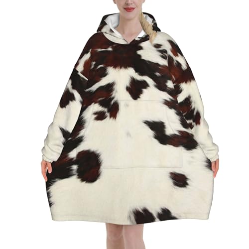 Couverture à capuche oversize femme en flanelle douce