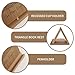 LITIVY Wooden Triangle Bookmark, Small Bookshelf with Drink Holder, Wood Book Reading Rest with Slotted, Book Corner Display Triangle Book Holder (Brown)