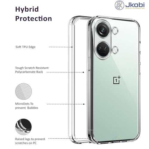 Image of Jkobi Back Case Cover for Oneplus Nord 3 5G (Silicone Clear Shockproof | Camera Protection)