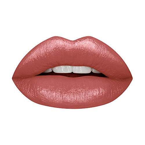 Huda Beauty Demi Matte Cream Lipstick - Feminist - an eye-catching pink nude