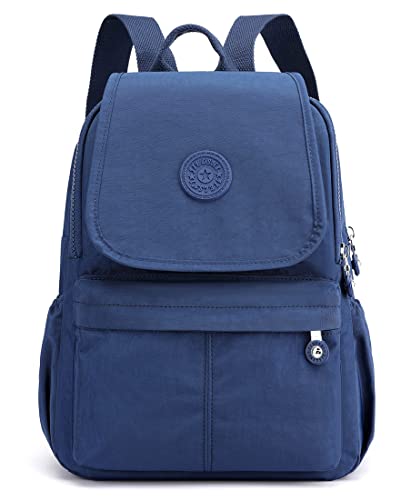 Collsants Women Small Backpack Purse Nylon Mini Backpack for Teen Girls Casual Fashion Daypack, Dark Blue, Daypack Backpacks