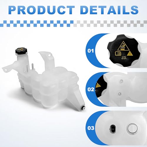 Tyrigion Engin Coolant Reservoir Overflow Tank with Cap Compatible With 2013-2018 Ram 2500/3500/4500/5500 68166475AB 603-839 68166475AC by Tyrigion - Image 6