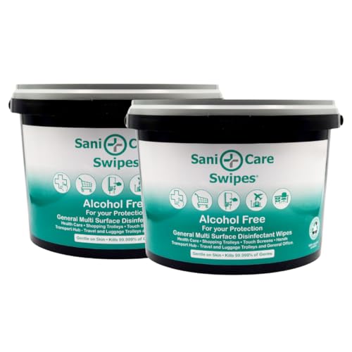 2 x 750 Premium Disinfectant Bulk Wipes – Sani Care Antibacterial Wipes for Retail and Travel Industries – Ideal Sanitising & Hygiene for Trolleys, Touch Screens and All Surface Sterilising