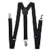 TopTie Unisex Suspenders Solid Color Y-Back Clip Suspender - 1 Inch Wide