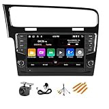 Android Stereo Radio for VW Golf 7 MK7 2013-2018-2GB+64GB, Biorunn 9 Inch GPS Navigation Car-Play Android Auto Upgrade IPS WiFi Blue-Tooth RDS Head Unit Camera SWC