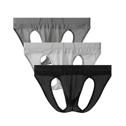 Mens Fashion Sports Jock Straps Thong U-Pouch Support for Gym & Running Mesh G-String Underwear