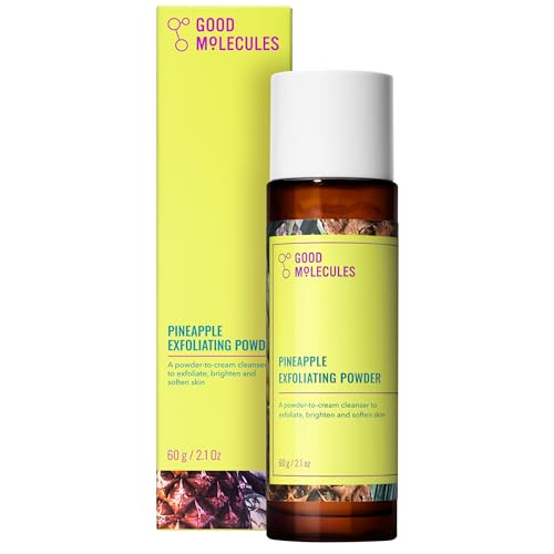 Good Molecules Pineapple Exfoliating Powder - Exfoliating Face Scrub with Natural Enzymes Gentle Alcohol-Free Facial Cleanser Skin Care for Face