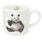 Joli cadeau avec étiquette Portmeirion Home & Gifts Bamboozled (Panda) Tasse en porcelaine fine Multicolore 8 x 12 x 8 cm