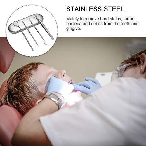 HEALLILY Kit de Higiene Dental Com 4 Removedor de Raspagem de Aço Inoxidável para Palito de Dente Pa