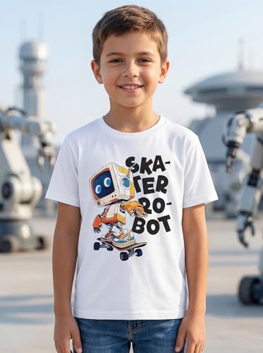 Image of HELLCAT Boys Round Neck Printed Blended Cotton Tshirt -Combo Pack of 2 - Orange /Blue