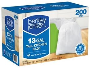 Berkley Jensen 13-Gal. 0.69mL Kitchen Bags, (200 ct.) x2 AS