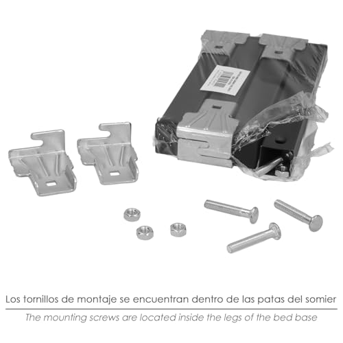 Miniatura 7 de Wolfpack Linea Profesional Juego Patas Somier Cuadradas 4 Unidades Tubo 30x30 Mm. Para Somier De 40x30 Mm. Altura 25 Cm.