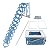 Wall-Mounted Retractable Attic Ladder Pull Down System-12 Steps Al-Mg Alloy Attic Stairs, 10.17FT Wall-Mounted Collapsible Loft Ladder with Armrests, Retractable Attic Ladder (Blue)