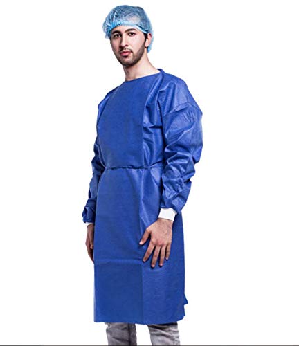 image for Zuuics 10Pcs Disposable Isolation Gown, Disposable Protective Gown Med