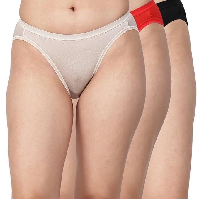 Women's Micro Modal Bikini Panty | Ultra Soft Seamless Mid Waist Full Coverage Stretch Breathable Everyday Underwear | S |-image-29