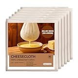 4 Stück Passiertuch 50x50cm – Wiederverwendbares Käsetuch aus 100% Baumwolle (56x41 Gewebe) für Käse, Nussmilch, Joghurt, Marmelade & mehr (4)