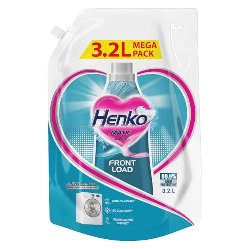 Henko Matic Front Load Liquid Detergent - 3.2L Refill Pouch with Nano Fiber Lock Technology, 99.9% Germ Protection, Bio Stain Power & Ultra Color Care which maintains the Newness, Color & Shine (B0D3FCWJSN) Amazon Price History, Amazon Price Tracker