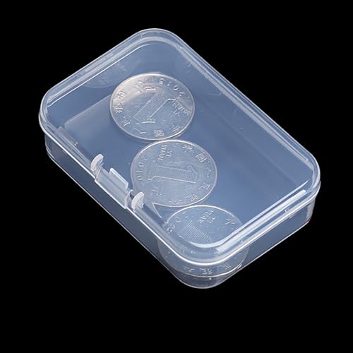 Image of 12Pack Rectangle Plastic Clear Storage Containers Box, 2.91x1.93x0.79 Inchs,Small Plastic Containers for Small Items, Jewelry, Earrings, Necklace, Rings, Cosmetics, Threads, Beads, Crafts etc.