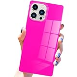 Picture of Pevezeda Case for iPhone 13 Pro Max, Bright Neon Soft & Flexible TPU Reinforced Corners Shockproof Edge Bumper Cover, Cute Ultra Slim Hot Pink Phone Case for Women Girls 6.7 Inch, Neon Rose