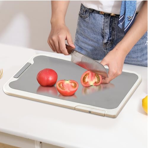 Planche à découper en acier inoxydable double face pour une cuisine saine - 7