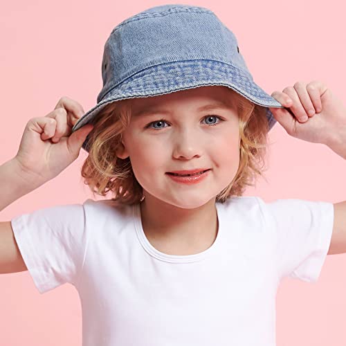 The Hat Depot Youth Kids Washed Cotton & Lightweight Nylon Packable Bucket Travel Hat Cap2