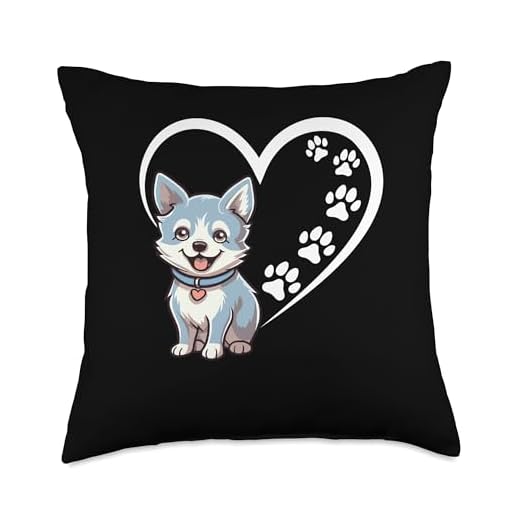 Alaskan Klee Kai Lover Dog Heart Puppy Food Alaskan Klee Kai Throw Pillow