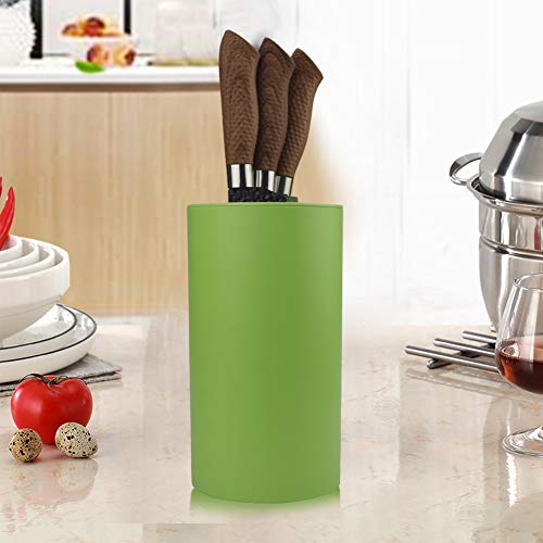 Toosbuc Universal Knife Block Holder Multi-Functional Resin Knife Storage Slot To Protect Blades Detachable For Easy Cleaning Kitchen Knife Holder For Counter Top (Green) #TOP2