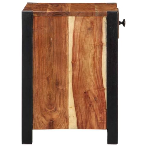 Table de Chevet Acacia Résistante pour Chambre Encombrée et Petit Espace
