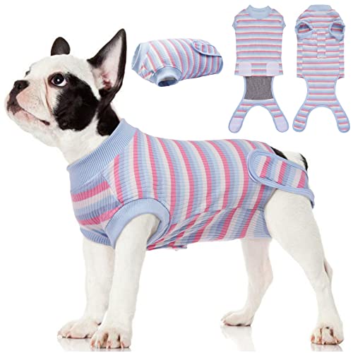 Kuoser Dog Recovery Suit, Surgical Onesie for Female Male Dogs Cats, Pet Abdominal Wounds Skin Diseases Bandages, Spay Neuter Dog Bodysuit, Professional Anti-Licking Pet Vest,Substitute E-Collar&Cone