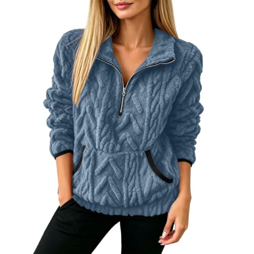 Sudadera de forro polar con media cremallera y acabado de punto premium alta densidad