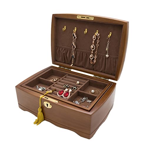 Boîte à bijoux en bois anti-nœud | Solution de voyage avec support colliers et bagues - 2