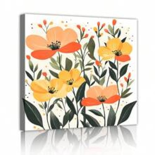Affiches œuvres d'art murales fleurs style bohème peinture botanique sans cadre