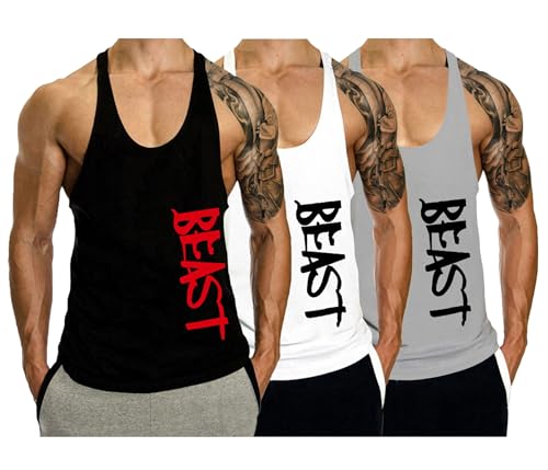 Men's Tank Tops Sleeveless Shirts Y-Back Gym Workout Stringer Tank Tops Bodybuilding Fitness T-Shirts